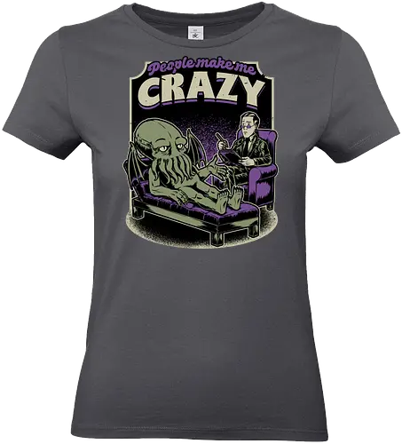 Lovecraft Cthulhu Therapy - Lovecraft, Cthulhu, Therapy, cosmic horror, horror, H.P. Lovecraft, books, Great Old Ones, shrink, psychologists, psychiatrists, ancient gods, funny, fun, bookworm, Cthulhu, people, crazy - Standard T-Shirt (Frauen)