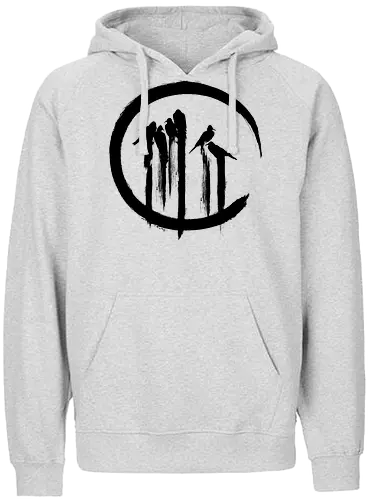 Japanese Crows - crows, crow, birds, japan, japanese, asia, sumi e, painted - Fairtrade Hoodie