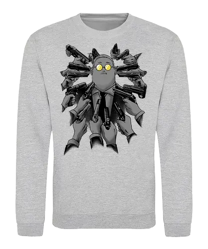 sakamoto vs everybody  - anime, manga, revenge, knight, darkart, illustration, cool, legend, hunter, sakamoto, hitman, fatman, father - Sweatshirt