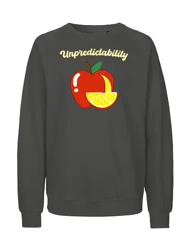 Unpredictability (Unvorhersehbarkeit) - Kunst, Boho, minimalistisch, Frucht, Apfel, Zitrone, Surrealismus, kreativ, unvorhersehbar, einzigartig, inspirational, boho, cute, decor, Design, Ästhetik, Humor, Illustration, modern, verspielt, Überraschung, Trend, Inspiration, symbolisch, motivation, motivational, inspiration - Fairtrade Sweatshirt
