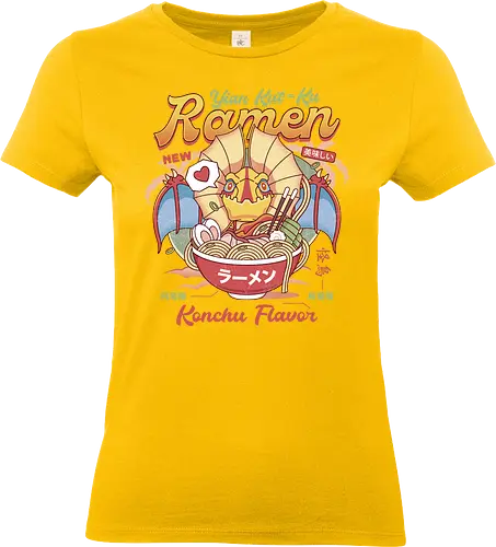 Yian Kut Ku Ramen Vintage - monster, monster world, game, gamer, gaming, video games, hunter, monster rise, monster wilds, yian kut ku, iceborne, palico, wyvern, felyne, pukei, pukei - Standard T-Shirt (Frauen)