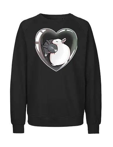 Cuddle Bunnies - kaninchen, süß, seifenblase, herz, zwergkaninchen, bunny - Fairtrade Sweatshirt