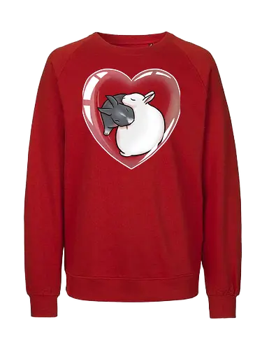 Cuddle Bunnies - kaninchen, süß, seifenblase, herz, zwergkaninchen, bunny - Fairtrade Sweatshirt