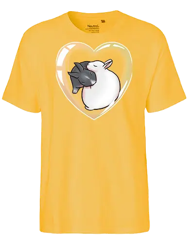 Cuddle Bunnies - kaninchen, süß, seifenblase, herz, zwergkaninchen, bunny - Fairtrade T-Shirt