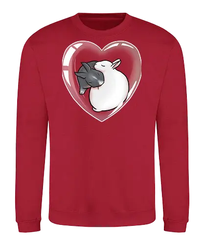 Cuddle Bunnies - kaninchen, süß, seifenblase, herz, zwergkaninchen, bunny - Sweatshirt