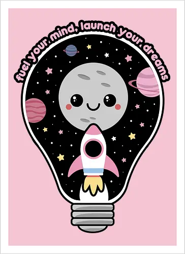 Kawaii Space Lightbulb