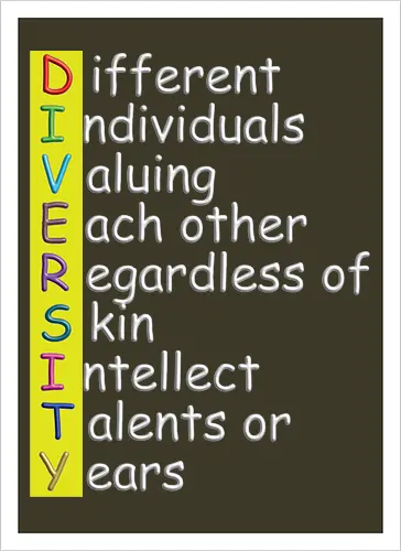 Diversity weiße Schrift