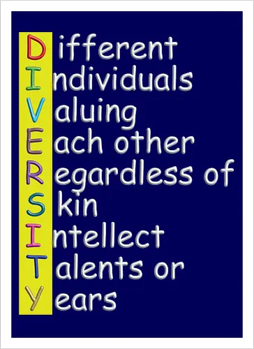 Diversity weiße Schrift