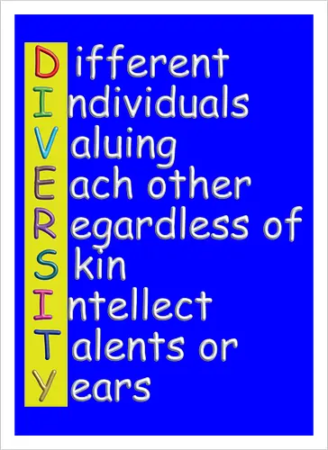 Diversity weiße Schrift