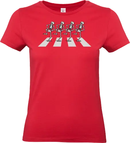 Bony Road! - the-skeleton-dance, silly-symphonies, public-domain, funny, dance, skull, nostalgia, retro, music, the-beatles - Standard T-Shirt (Frauen)