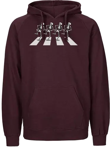 Bony Road! - the-skeleton-dance, silly-symphonies, public-domain, funny, dance, skull, nostalgia, retro, music, the-beatles - Fairtrade Hoodie