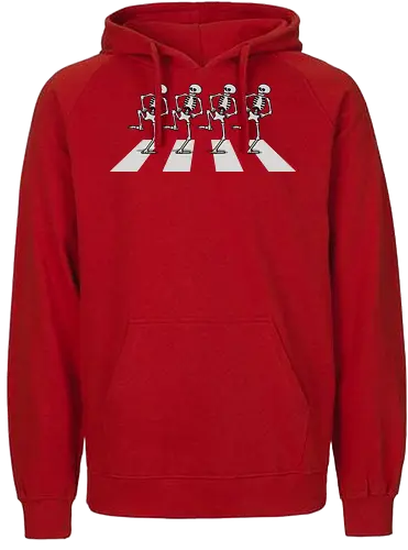 Bony Road! - the-skeleton-dance, silly-symphonies, public-domain, funny, dance, skull, nostalgia, retro, music, the-beatles - Fairtrade Hoodie