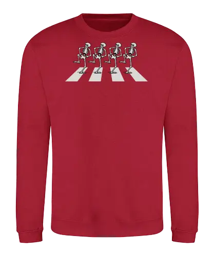Bony Road! - the-skeleton-dance, silly-symphonies, public-domain, funny, dance, skull, nostalgia, retro, music, the-beatles - Sweatshirt