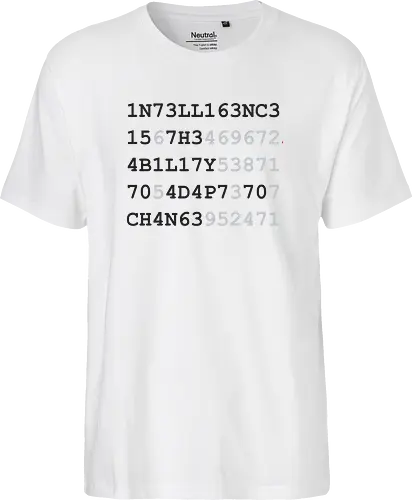 intelligence schwarze Schrift