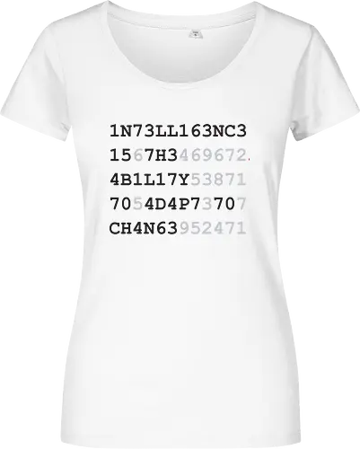 intelligence schwarze Schrift