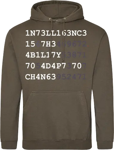 Intelligence weiße Schrift