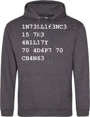 Intelligence weiße Schrift