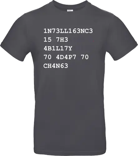 Intelligence weiße Schrift