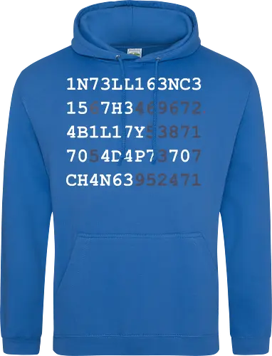 Intelligence weiße Schrift