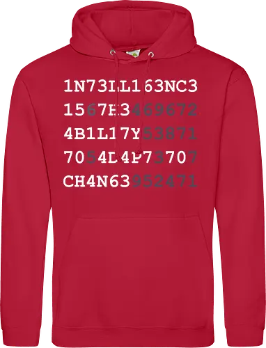 Intelligence weiße Schrift