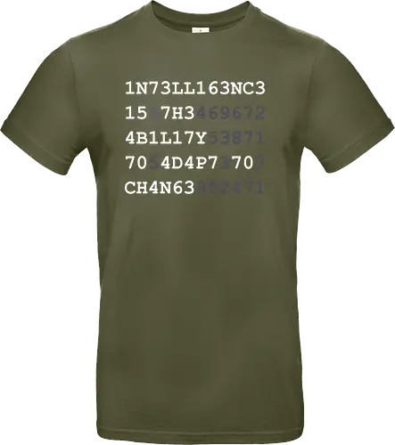 Intelligence weiße Schrift