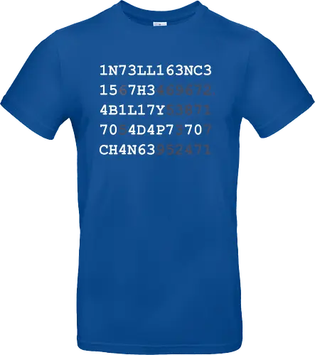 Intelligence weiße Schrift