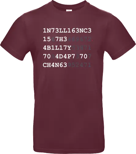 Intelligence weiße Schrift