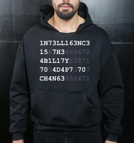 Intelligence weiße Schrift