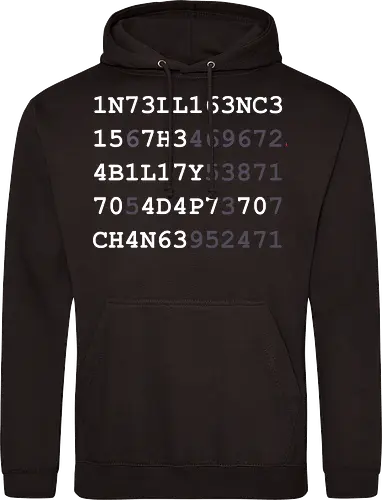 Intelligence weiße Schrift