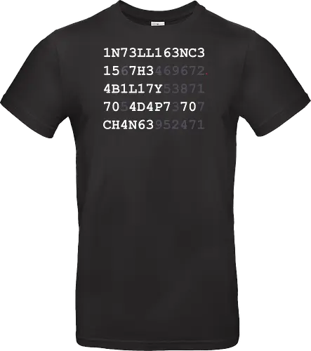 Intelligence weiße Schrift