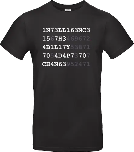 Intelligence weiße Schrift