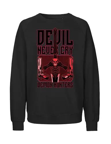 Devil Hunter Weapons - Devil, Cry, Demon, Dante, Video Games, Video Game, Games, Game, Hack And Slash, Rpg, Fantasy, Adventure, Sword, Demons, guns, gun, weapons - Fairtrade Sweatshirt