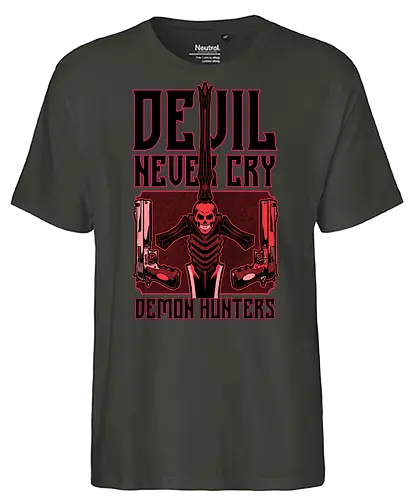 Devil Hunter Weapons - Devil, Cry, Demon, Dante, Video Games, Video Game, Games, Game, Hack And Slash, Rpg, Fantasy, Adventure, Sword, Demons, guns, gun, weapons - Fairtrade T-Shirt