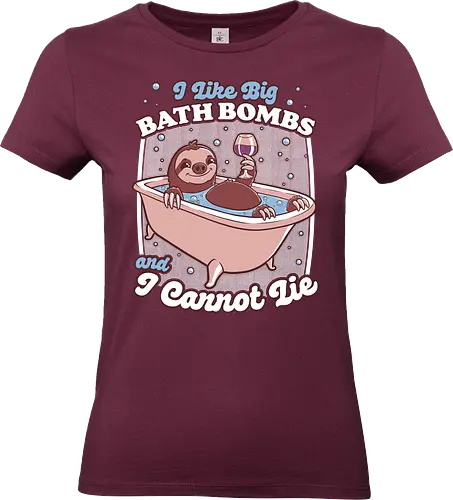 Relax Sloth Bubble Bathtub - Sloth, cute, pet, animal, adorable, bathroom, bath bomb, bath, music, parody, bubble, bubbles, drink, alcohol, wine, relax, relaxing - Standard T-Shirt (Frauen)
