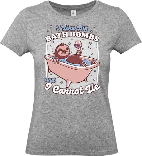Relax Sloth Bubble Bathtub - Sloth, cute, pet, animal, adorable, bathroom, bath bomb, bath, music, parody, bubble, bubbles, drink, alcohol, wine, relax, relaxing - Standard T-Shirt (Frauen)