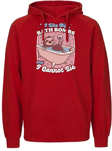 Relax Sloth Bubble Bathtub - Sloth, cute, pet, animal, adorable, bathroom, bath bomb, bath, music, parody, bubble, bubbles, drink, alcohol, wine, relax, relaxing - Fairtrade Hoodie