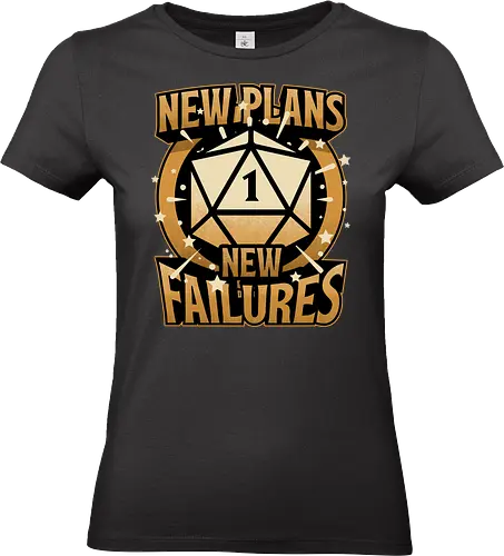 RPG Plan Failure - Rpg, Role-play, Role-playing, Fail, Failures, Failure, Game Night, Adventure, Fantasy, Dungeon Master, Dungeon, D20, Dice, Pen and Paper, Critical Hit, Tabletop - Standard T-Shirt (Frauen)