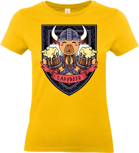capybeer - capybara, exotics, animal, fun, funny, summer, holiday, vacation, vintage, surfing, viking, knight, cute - Standard T-Shirt (Frauen)