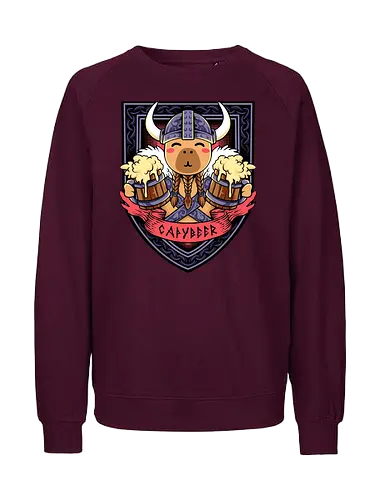 capybeer - capybara, exotics, animal, fun, funny, summer, holiday, vacation, vintage, surfing, viking, knight, cute - Fairtrade Sweatshirt