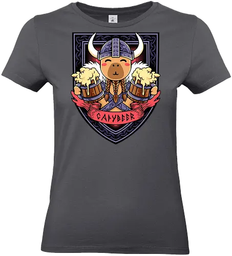 capybeer - capybara, exotics, animal, fun, funny, summer, holiday, vacation, vintage, surfing, viking, knight, cute - Standard T-Shirt (Frauen)