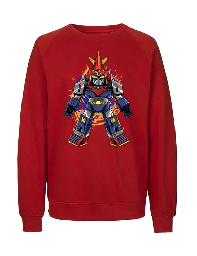 chibi vultus - robot, transformation, mechanics, superhero, vultus v, akuma, vintage, classic, kaiju, japanese - Fairtrade Sweatshirt