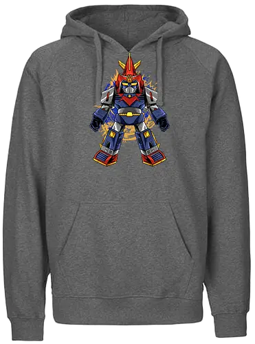 chibi vultus - robot, transformation, mechanics, superhero, vultus v, akuma, vintage, classic, kaiju, japanese - Fairtrade Hoodie