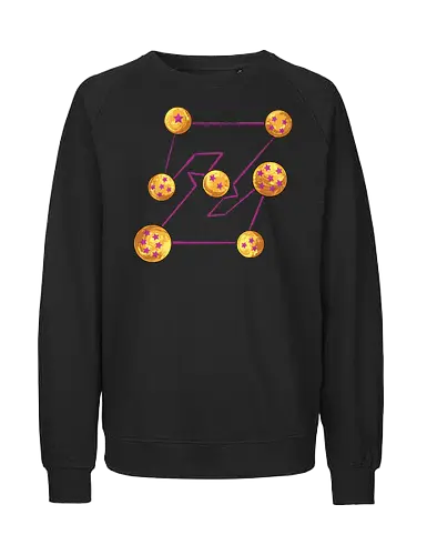 seven deadly balls - anime, manga, songoku, Dragon, maniacs, parody, cool, kids, hero, saiyan, supersaiyan - Fairtrade Sweatshirt
