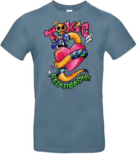 toxic snake  - toxic, snake, poison, love, relationship, care, hate, abuse, snake year, cool, cartoon, mythical, zodiac, pop - Standard T-Shirt
