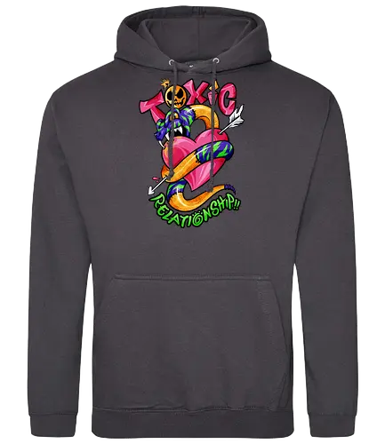 toxic snake  - toxic, snake, poison, love, relationship, care, hate, abuse, snake year, cool, cartoon, mythical, zodiac, pop - Standard Hoodie