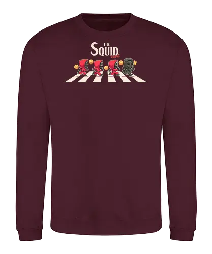 The Squid - kdrama, game, squid, korean, chibi, abbey road, road, mask, tv shows - Sweatshirt
