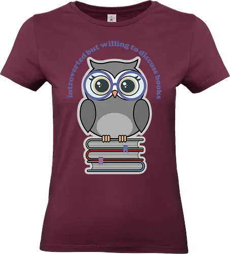 Book Owl  - book owl, books, owl, book, book lover, cute owl, kawaii, kawaii owl, adorable, bird, smart - Standard T-Shirt (Frauen)