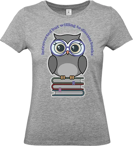 Book Owl  - book owl, books, owl, book, book lover, cute owl, kawaii, kawaii owl, adorable, bird, smart - Standard T-Shirt (Frauen)