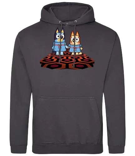 Doggy Twins! - bluey, bingo, twins, horror, kubrick, halloween, the-shining, shining, parody - Standard Hoodie