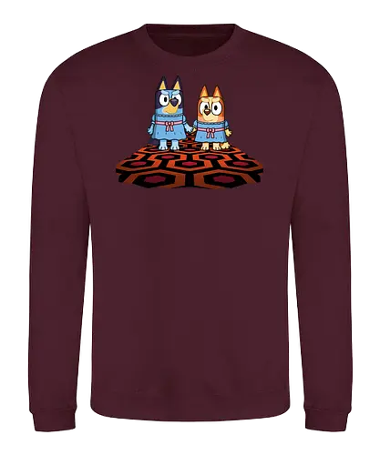 Doggy Twins! - bluey, bingo, twins, horror, kubrick, halloween, the-shining, shining, parody - Sweatshirt